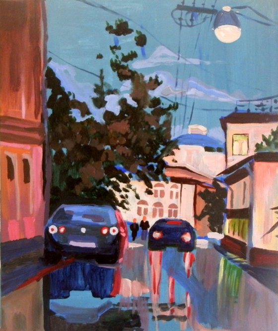 Street, 50x60cm, ready to hang!