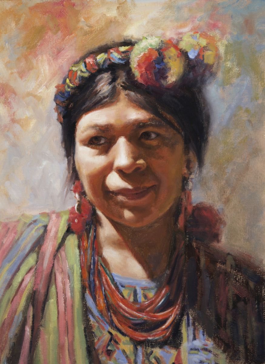 Photorealistic Oil Painting , Girl With Necklace By Irina Kirienko-Milton, 12 X 16, Artwork For Sale On Artfinder