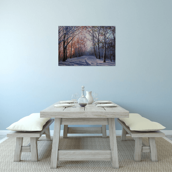 "Dawn in the Winter Forest"