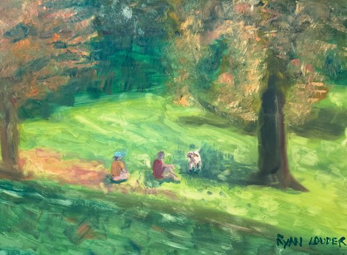 Dog in the Park on a Summers Day by Ryan  Louder