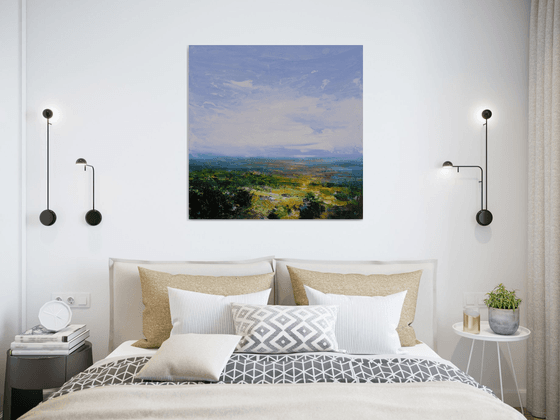 " Where Heaven Touches the Earth " Large Painting !!! 80x80cm....SPECIAL PRICE!!!