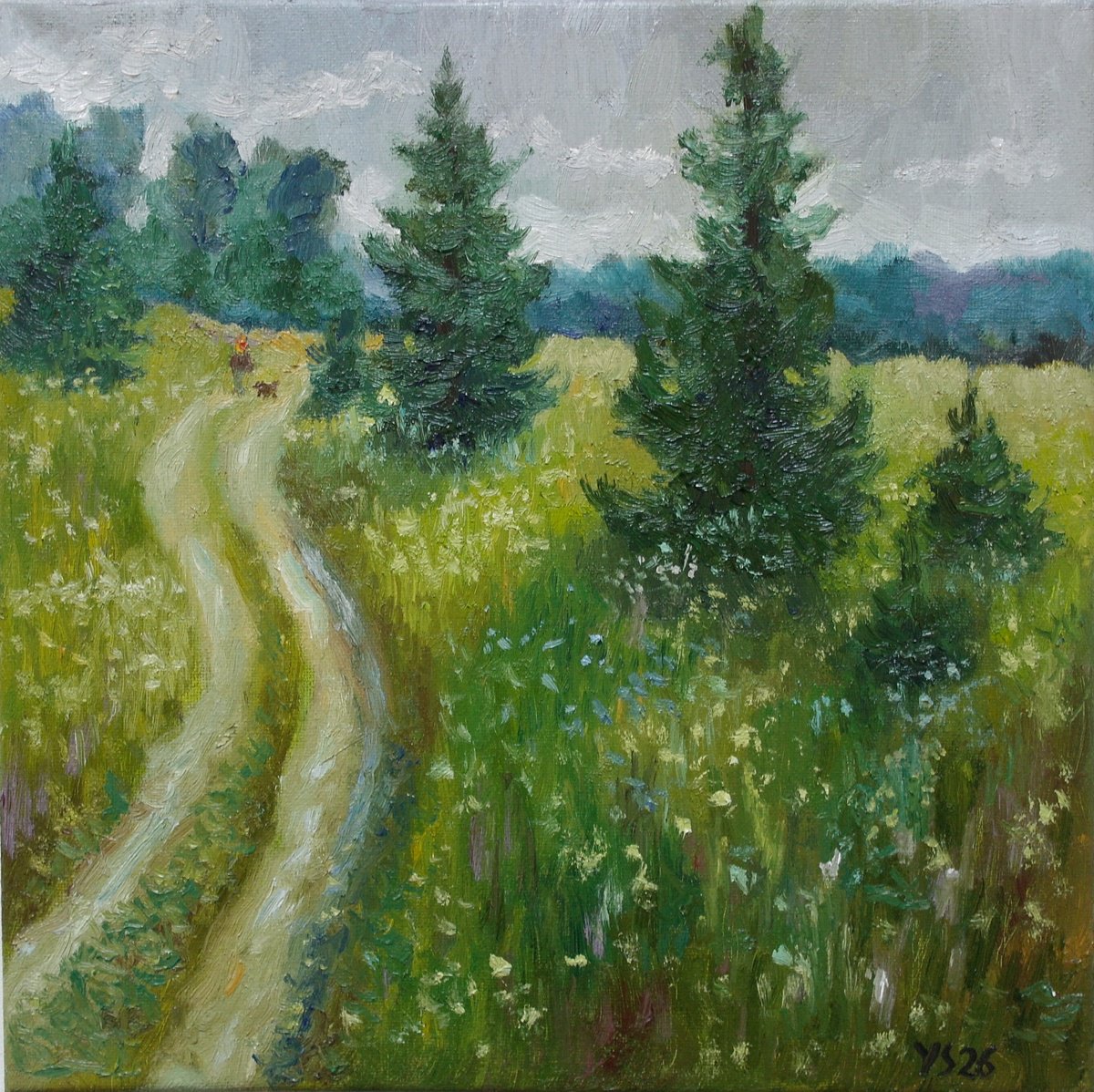 Summer Way By Juri Semjonov, 12 X 12, Artwork For Sale On Artfinder