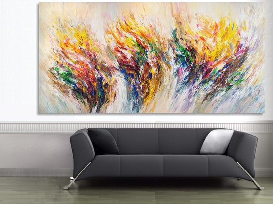 Wonderful Dreamworld XXXL 1, extra large painting ! Unstretched