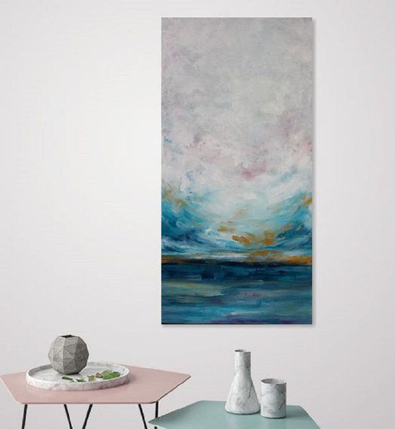 Out to Sea - Abstract Seascape Painting