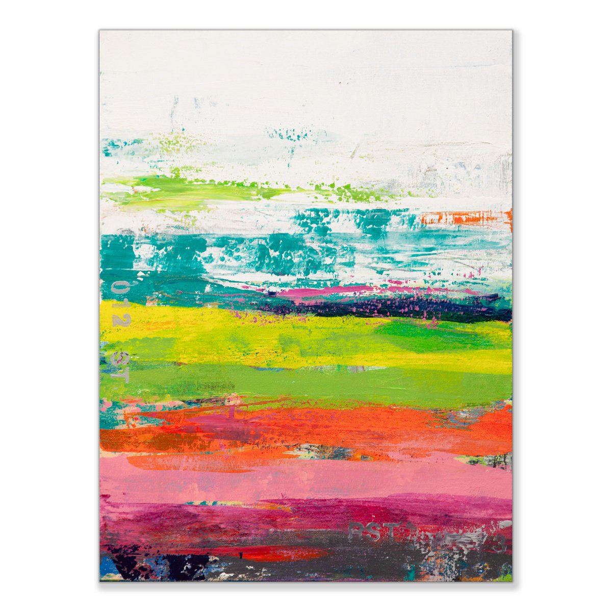 Abstract Acrylic Painting By Hilary Winfield, 18 X 24, Reclaimed 8, Original Artwork