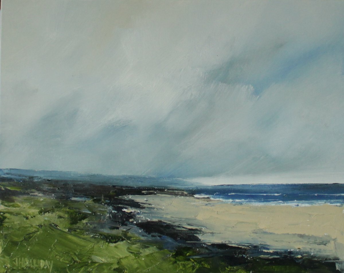 Impressionistic Landscape Oil Painting By John Halliday, 14 X 11, Northern Light, Original Artwork