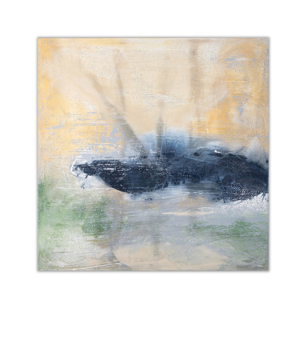 Abstract Acrylic Painting By Rokas Berziunas, 47 X 47", No. 22-58 (120 X 120 Cm), Original Artwork