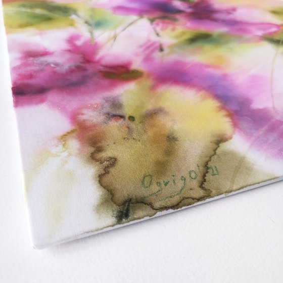 Abstract pink flowers