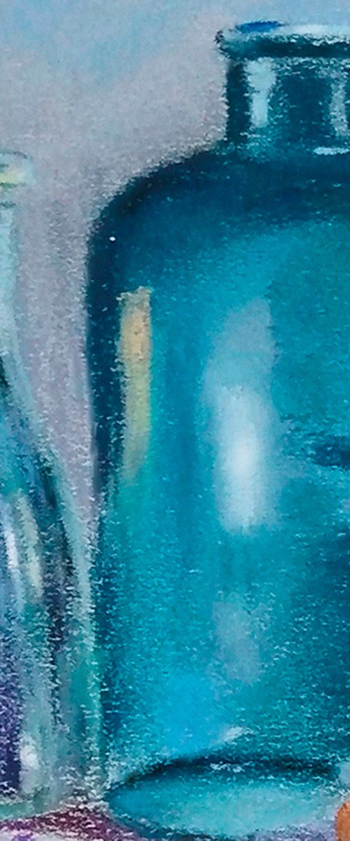 Blue Green Still Life by Liubov Samoilova