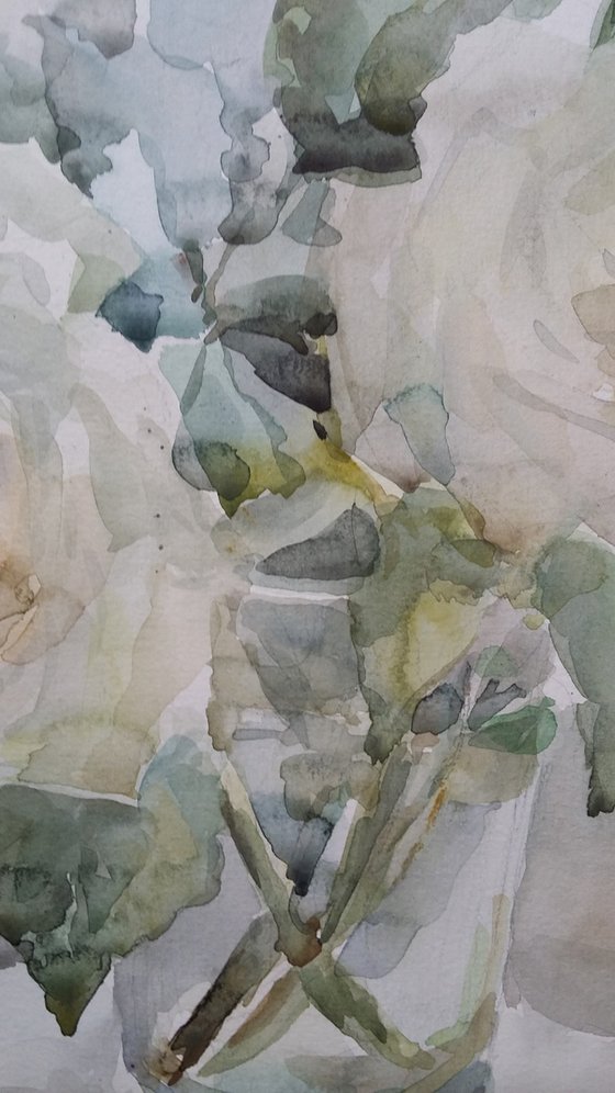 Roses. Original watercolor