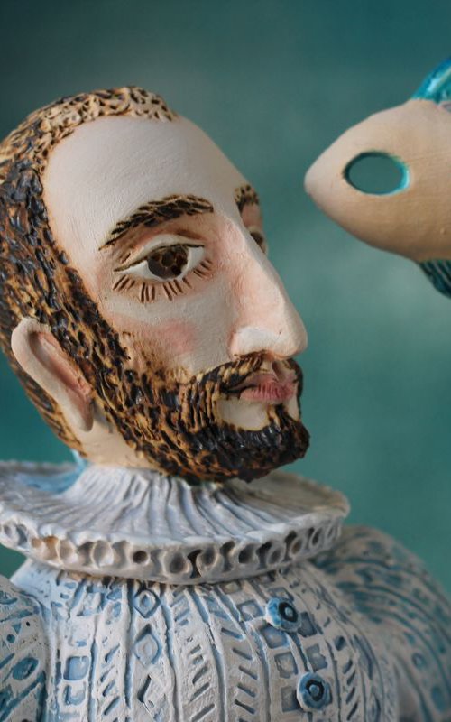 Incognito. Nobleman with a sail ship. Wall sculpture by Elya Yalonetski. by Elya Yalonetski
