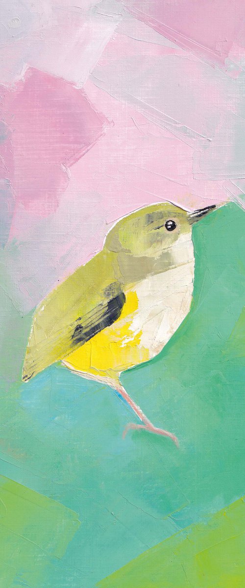 Bird in abstract world of nature #6 by Olha Gitman