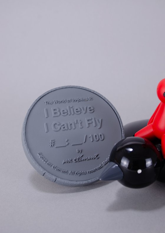 I Believe I Can't Fly - Red & Black