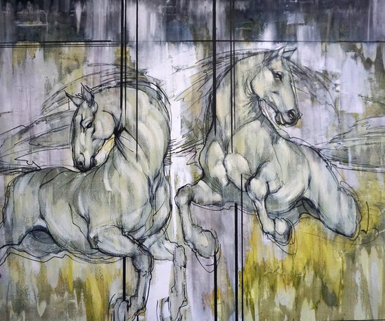 Carousel of Rain and Sun. Horses