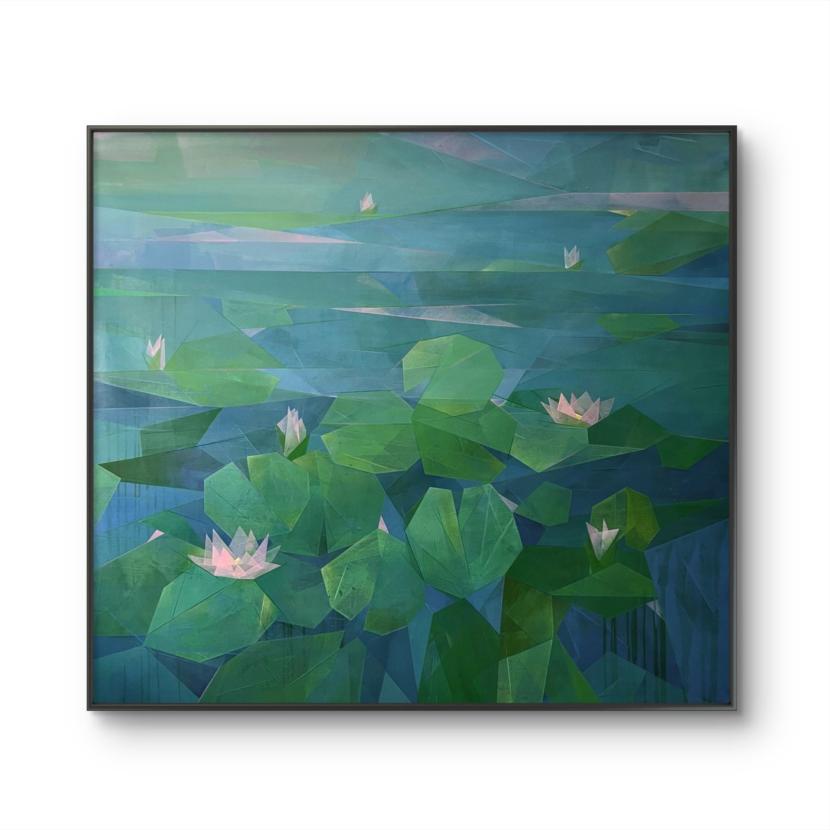 After Claude Monet: Water Lilies (Abstract) By Arinika Stratievsky, 50 X 42, Artwork For Sale On Artfinder