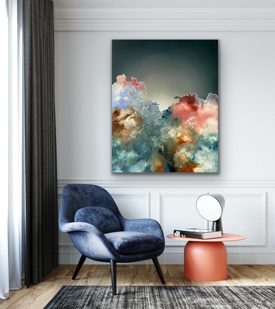 Atomic calm - Large oil on Canvas - 80cm x 100cm