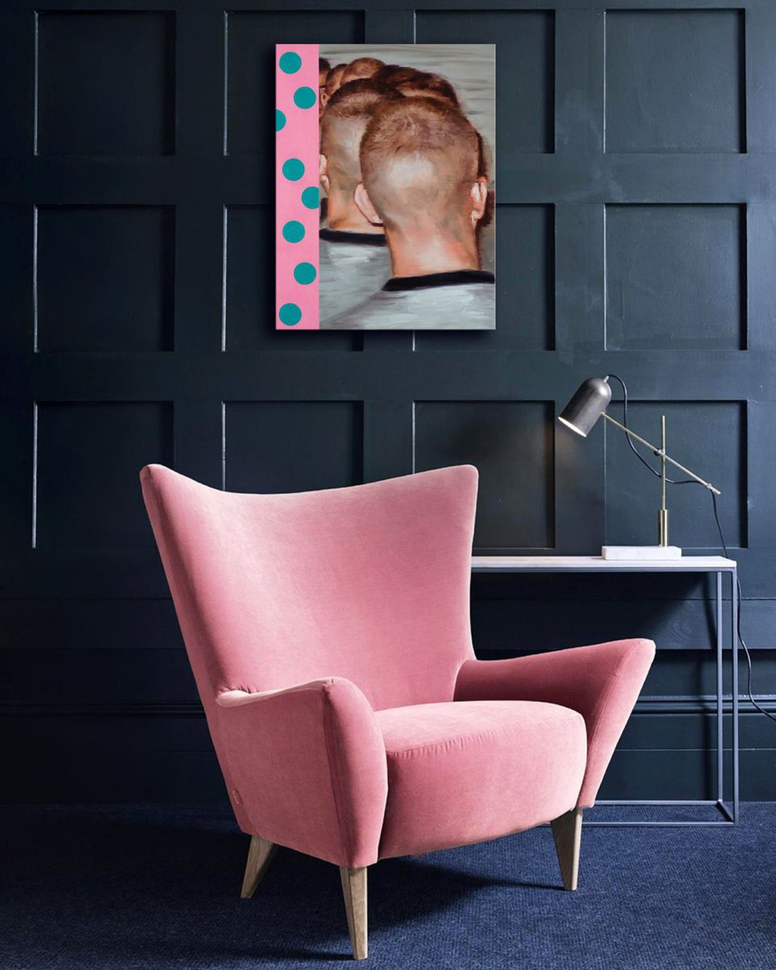 Turquoise Circles Oil painting by Oleksandr Balbyshev Artfinder