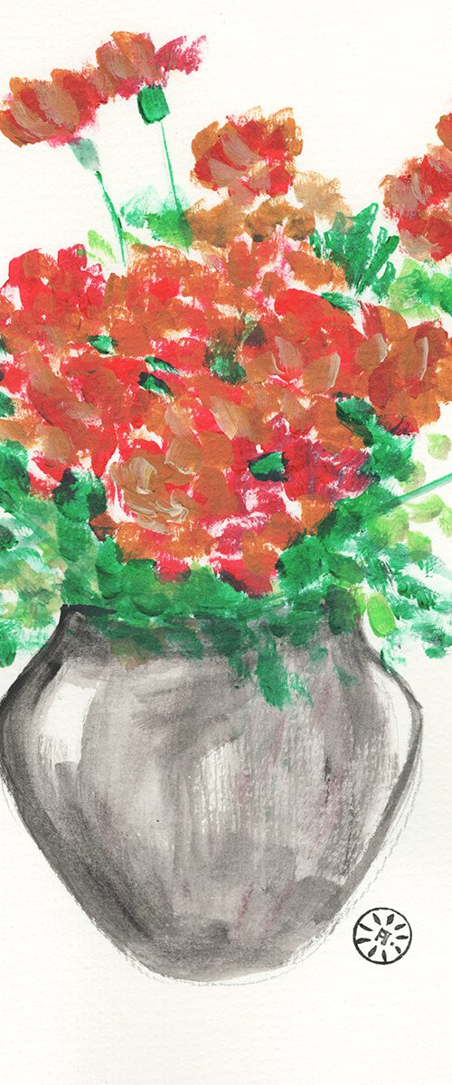 Vase Of Marigolds by Anton Maliar