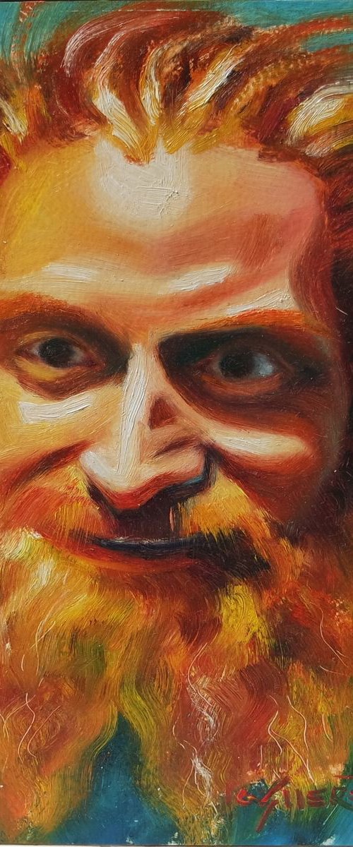 THE RED BEARD” - Oil Painting on Panel by Ion Sheremet