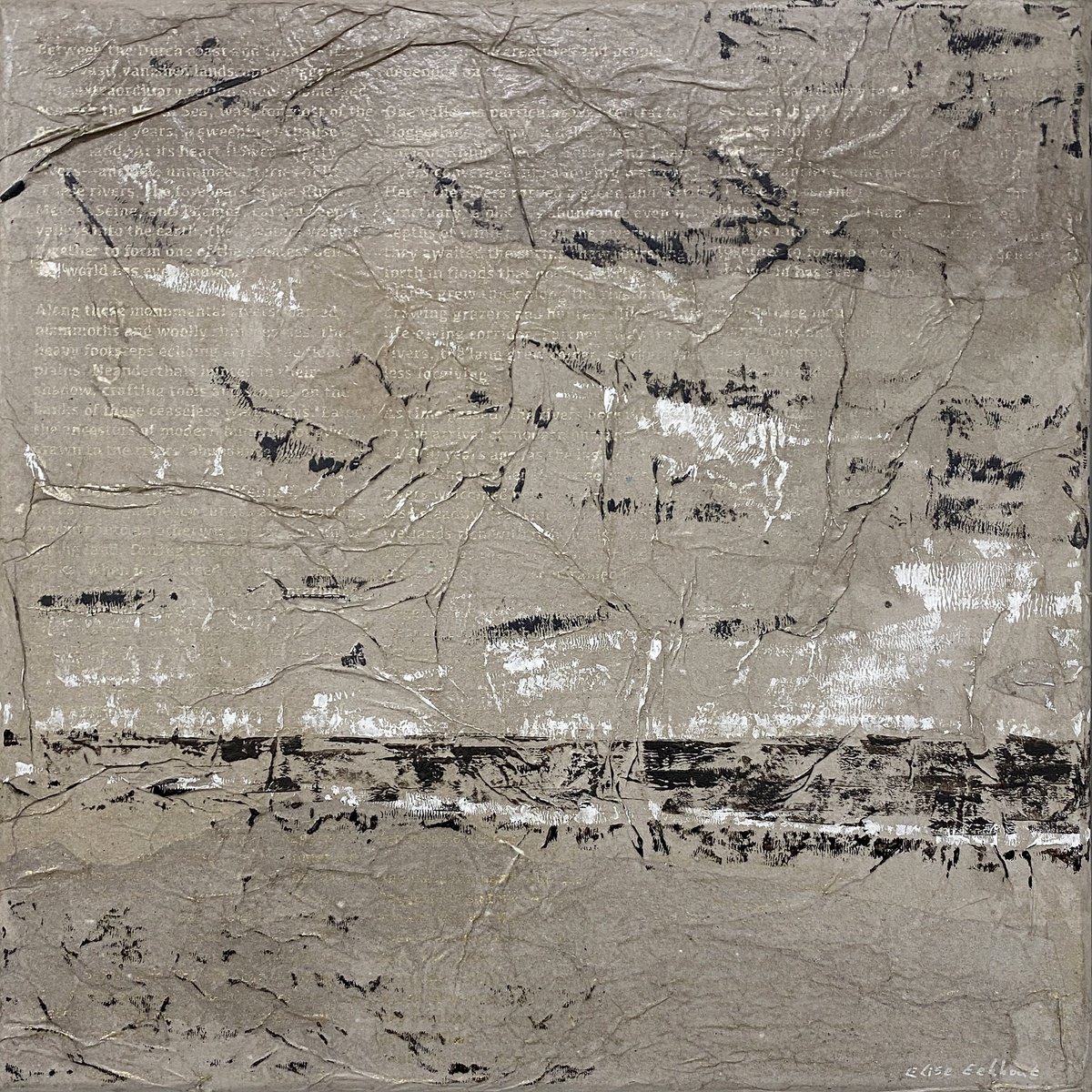 Abstract Painting By Elise Eekhout, 17 X 17, Traces Of Thoughts 01, Original Artwork