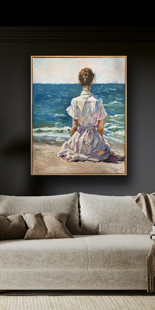 Woman by the ocean. by Vita Schagen