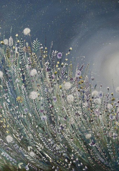 Enchantment Moon **VERY LARGE PAINTING** by Emma Sian Pritchard