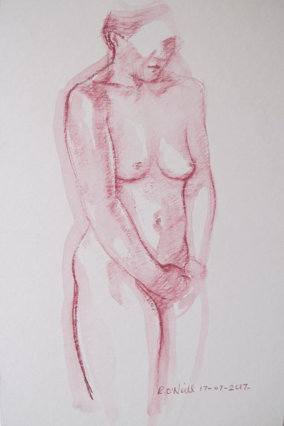 Standing female nude