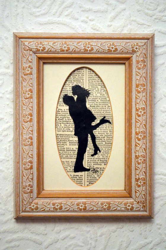 Lovers on the Vintage Paper- Framed Valentine's Day Gift