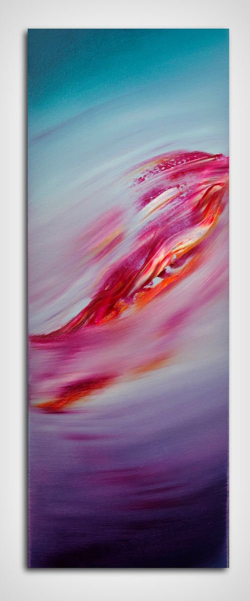 Immensity II (the series), 30x80 cm, Deep edge, Original abstract painting, oil on canvas by Davide De Palma