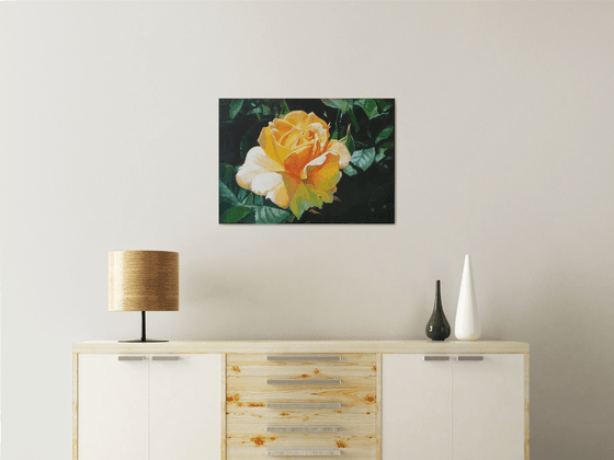 "Zuhra."   rose flower  liGHt original painting  GIFT (2018)