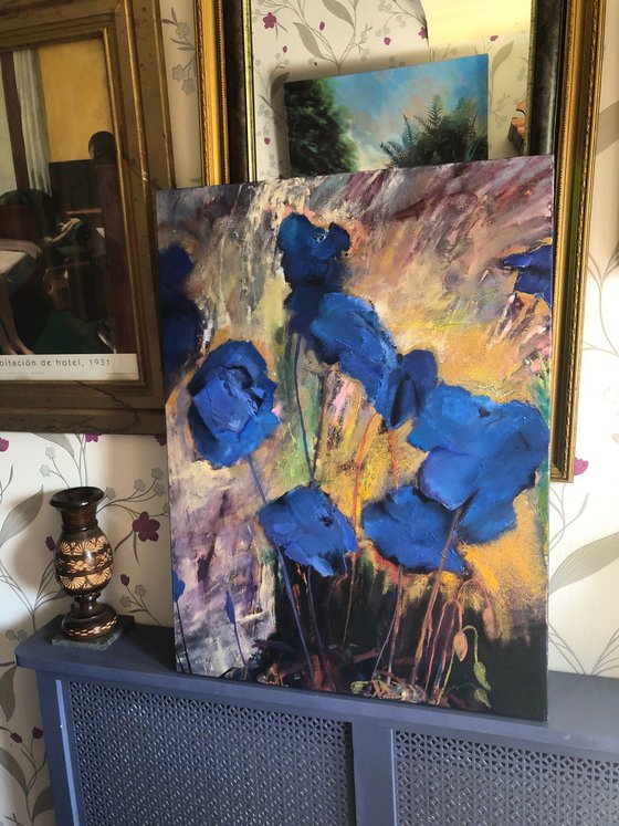 Among Blue Poppies 3
