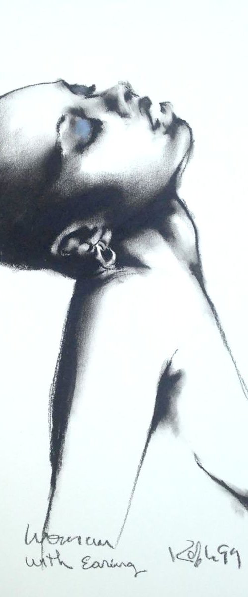 Woman with Earring by David Kofton