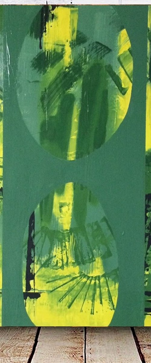 TROPICANA 60 X 84 X 3 BIRCH WOOD PANEL by Diane Wardman