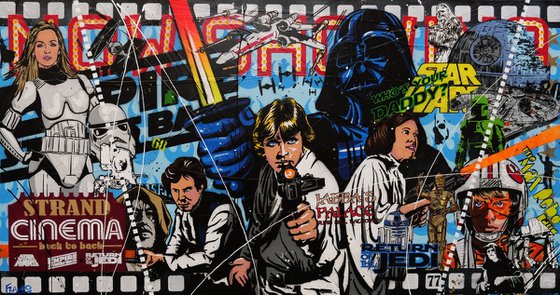 May The Force... 190cm x 100cm Star Wars Textured Urban Pop Art