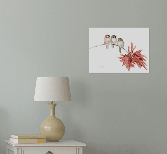 Three Sparrows