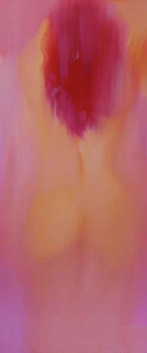 Female Nude, Erotic Girl Backview, Bedroom wall art - Dream of the pink day by Yuri Pysar