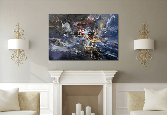 Fantastic xxl abstract painting desire to fly signed Kloska