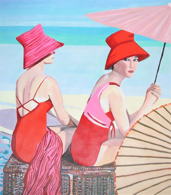 At the beach / 81 x 72 cm