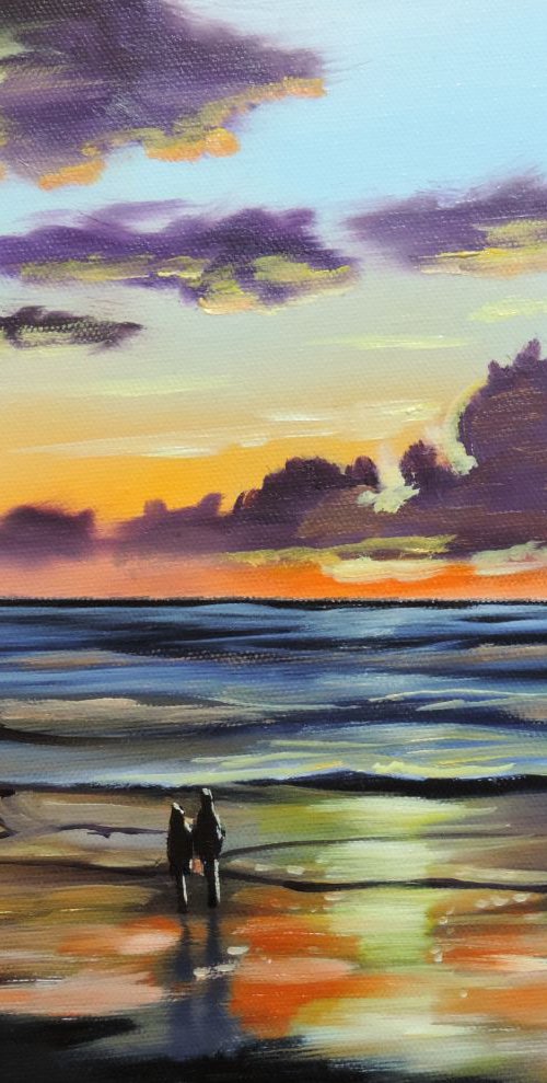 Together for the sunset oil on canvas by Gordon Bruce