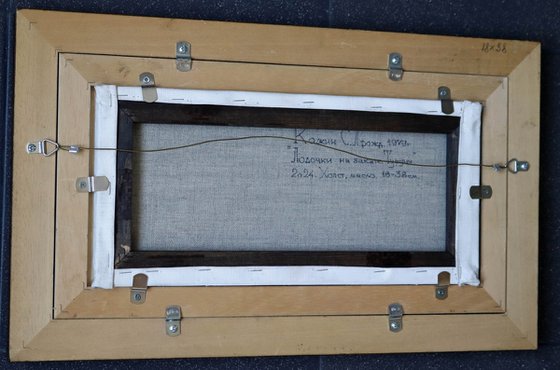 Boats at sunset. Turunc