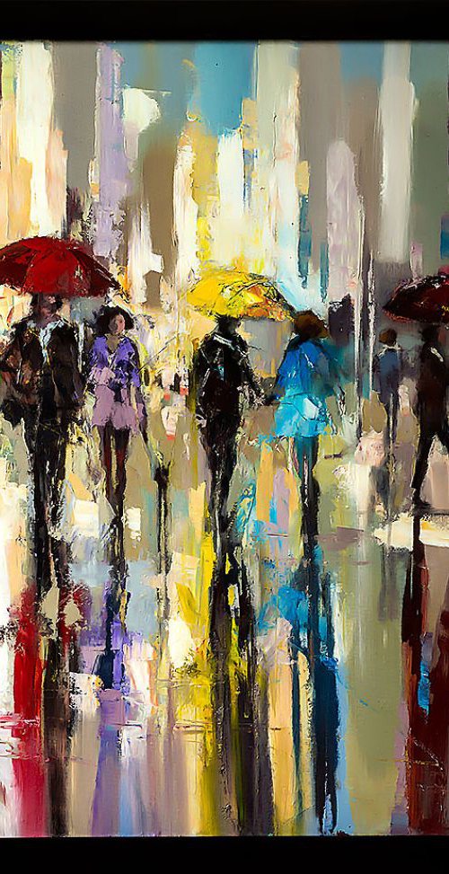 'Rainbow Rain in London' by Ewa Czarniecka