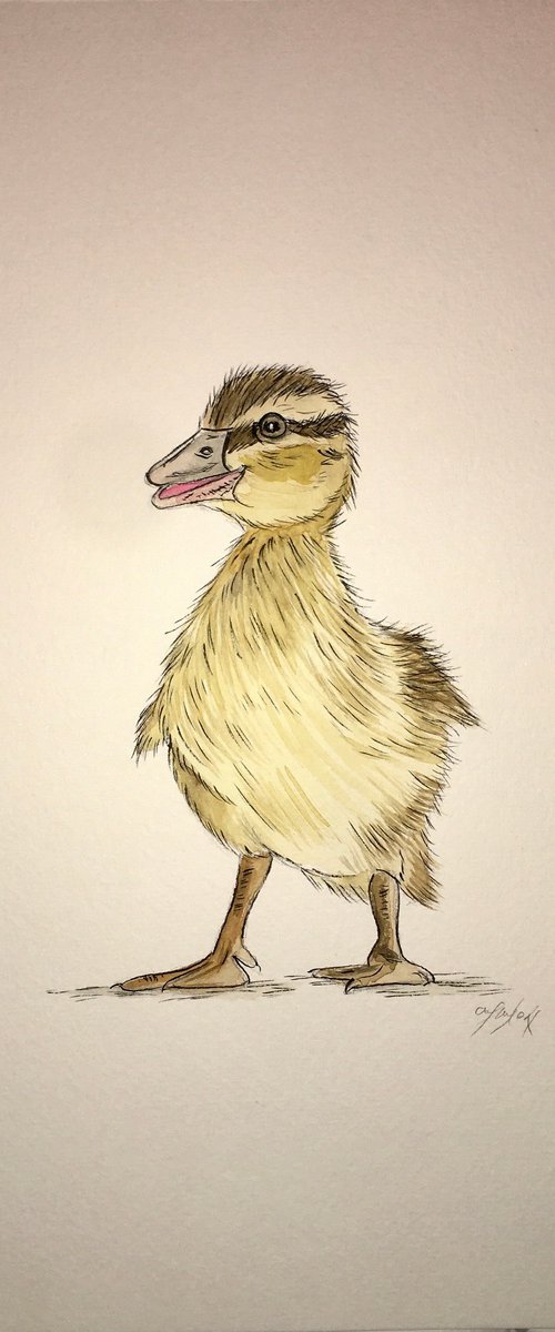 Duckling painting by Amelia Taylor