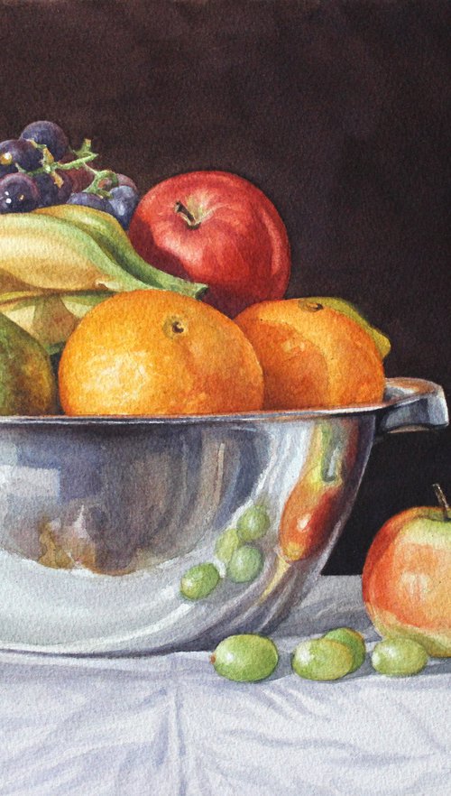 Still life with fruit by Volodymyr Melnychuk