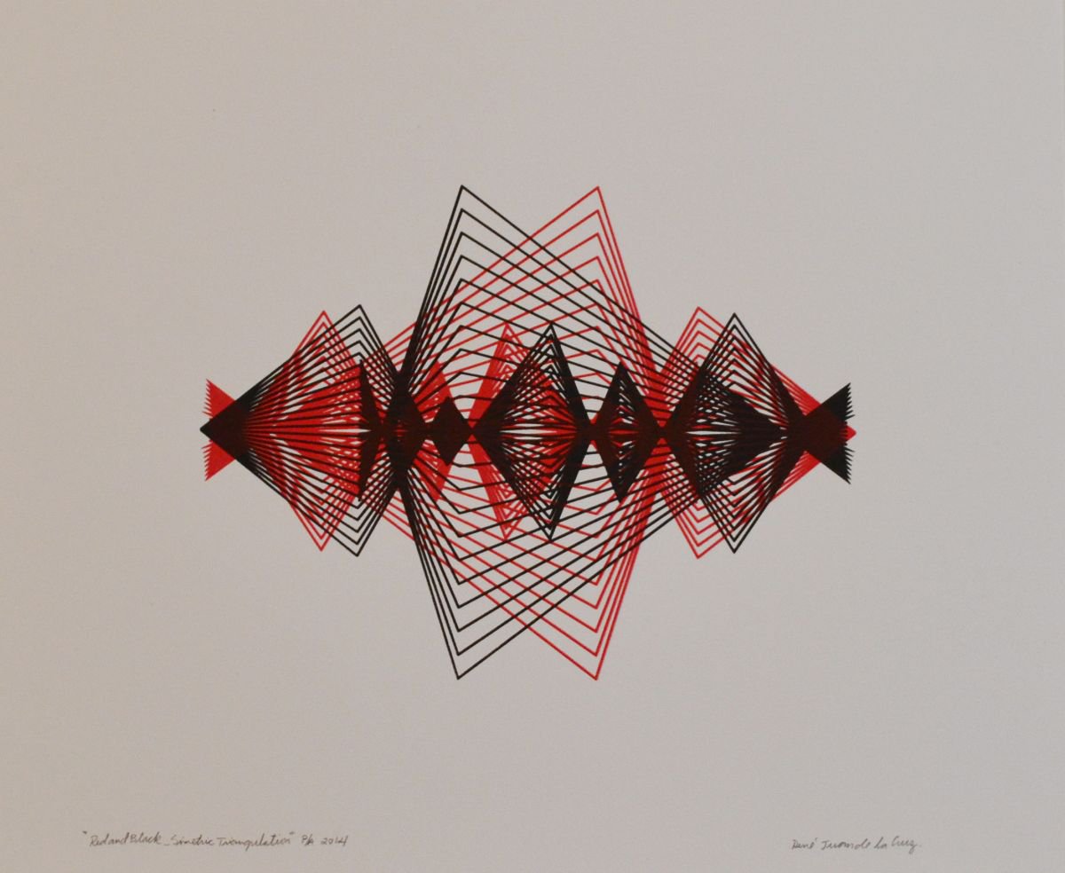 Red & Black Simetric Triangulation by Rene de la Cruz
