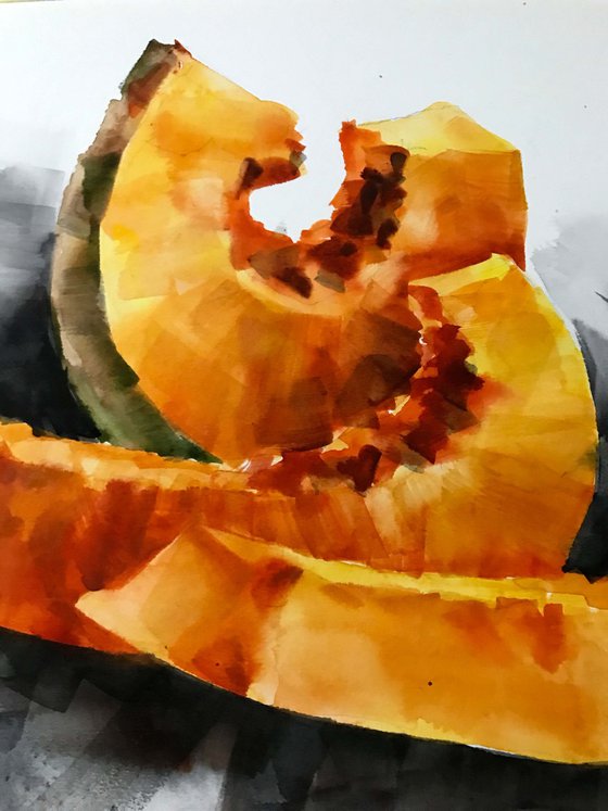 Autumn fruits. one of a kind. original painting. gift.