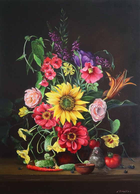 Sunflower and Garden Harvest