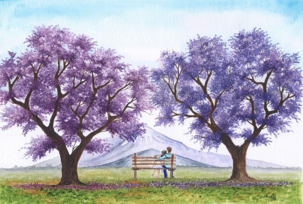 Under the Blooming Jacaranda Tree by Shweta Mahajan