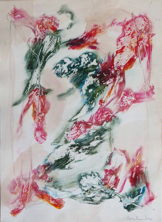 Flowers in the wind 2, 29x42 cm