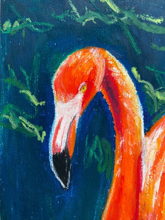 How to draw birds scenery drawing with oil pastels and colored