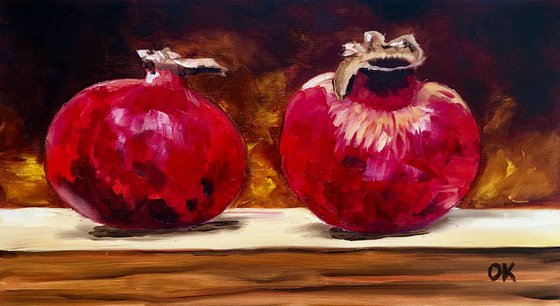 Still life with Pomegranates